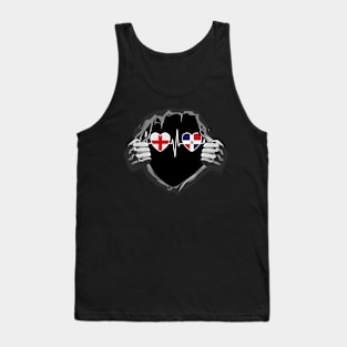 England And Dominican Republic Flag Flags Tank Top